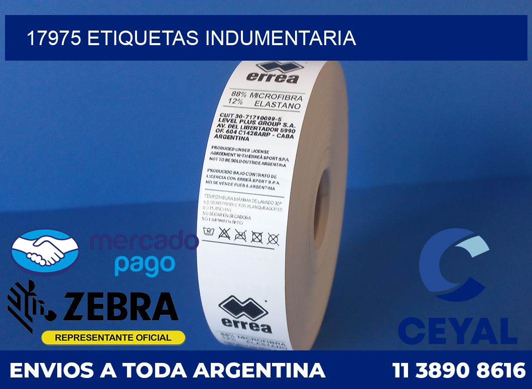 17975 ETIQUETAS INDUMENTARIA