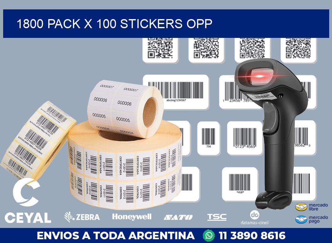 1800 PACK X 100 STICKERS OPP
