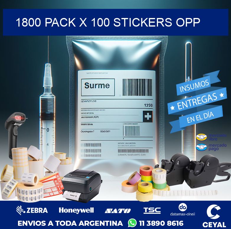 1800 PACK X 100 STICKERS OPP