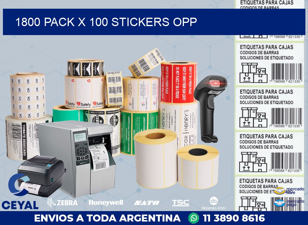 1800 PACK X 100 STICKERS OPP