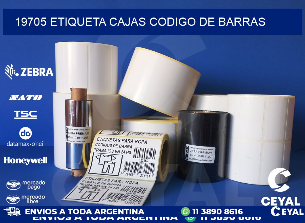 19705 etiqueta cajas codigo de barras