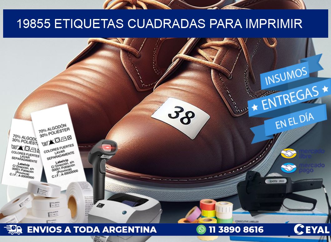 19855 Etiquetas cuadradas para imprimir