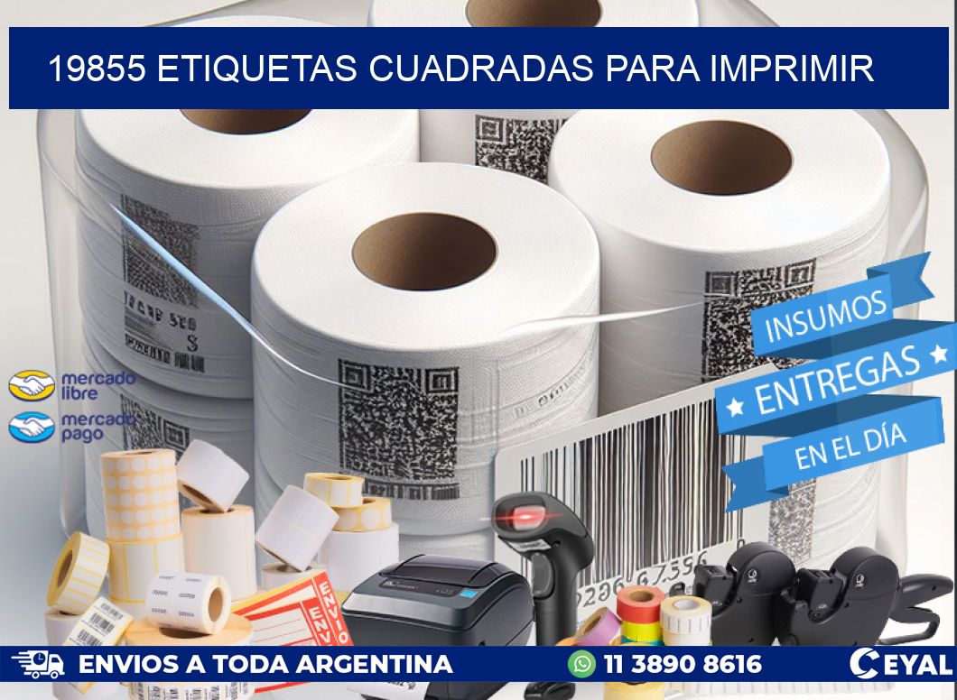 19855 Etiquetas cuadradas para imprimir