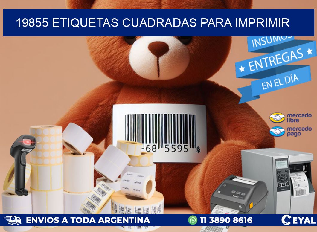 19855 Etiquetas cuadradas para imprimir