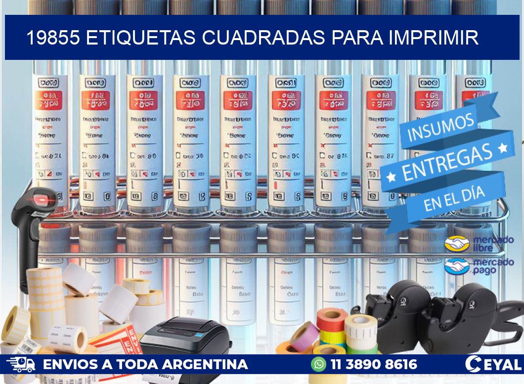 19855 Etiquetas cuadradas para imprimir
