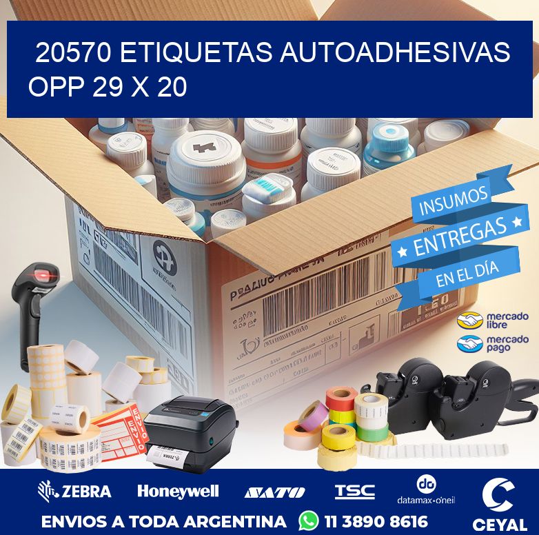 20570 ETIQUETAS AUTOADHESIVAS OPP 29 X 20