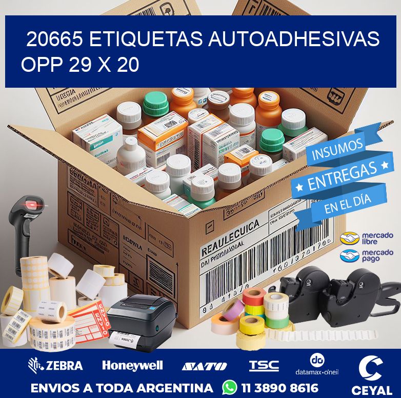 20665 ETIQUETAS AUTOADHESIVAS OPP 29 X 20