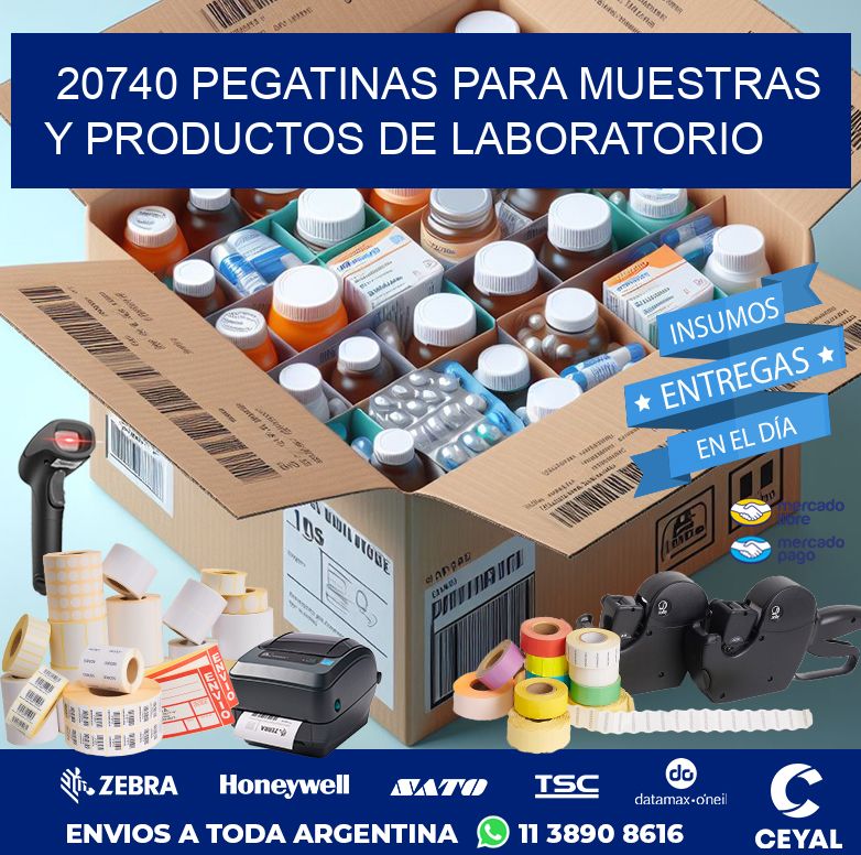 20740 PEGATINAS PARA MUESTRAS Y PRODUCTOS DE LABORATORIO
