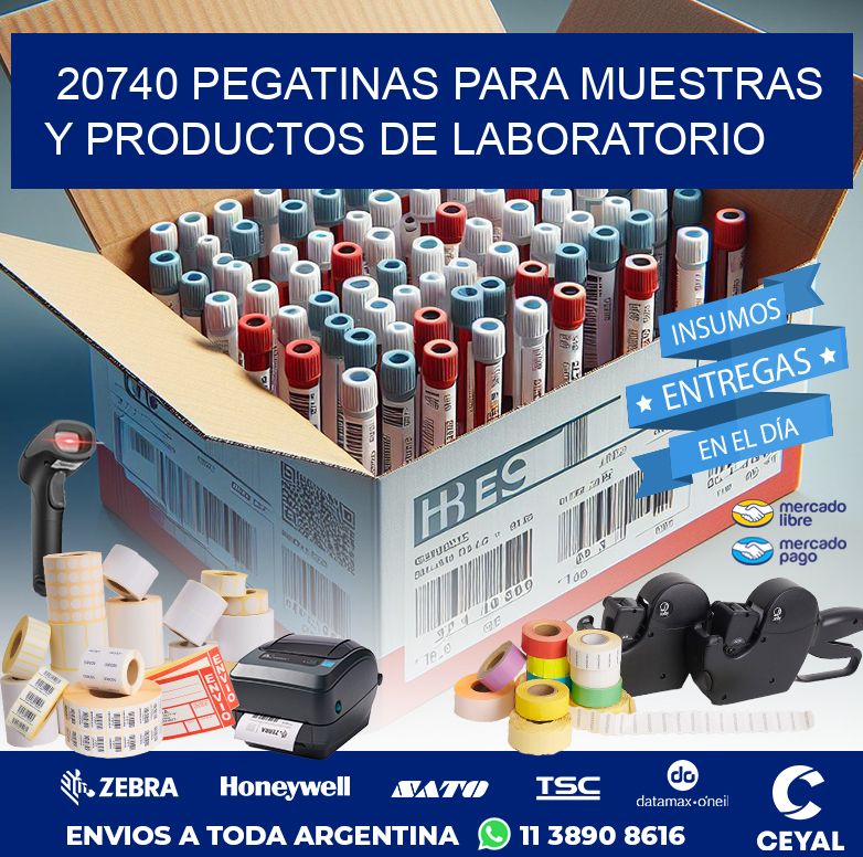20740 PEGATINAS PARA MUESTRAS Y PRODUCTOS DE LABORATORIO