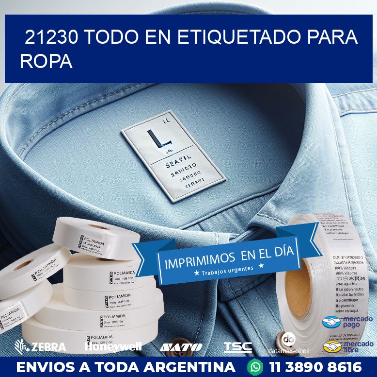 21230 TODO EN ETIQUETADO PARA ROPA