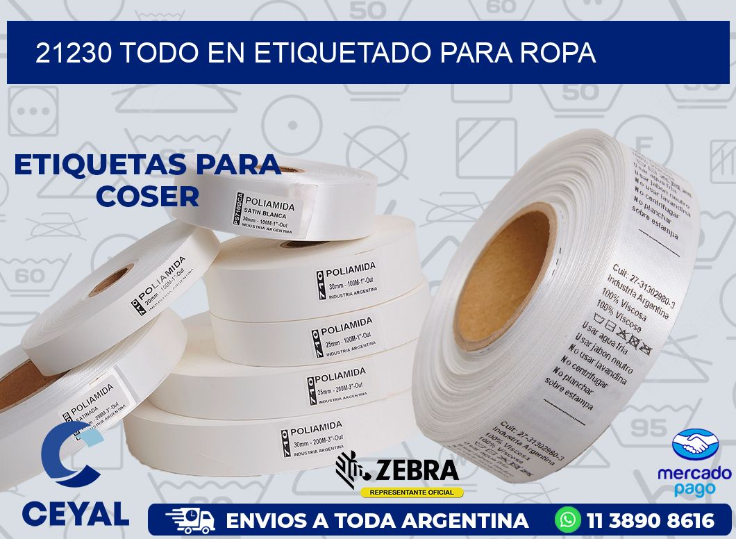 21230 TODO EN ETIQUETADO PARA ROPA