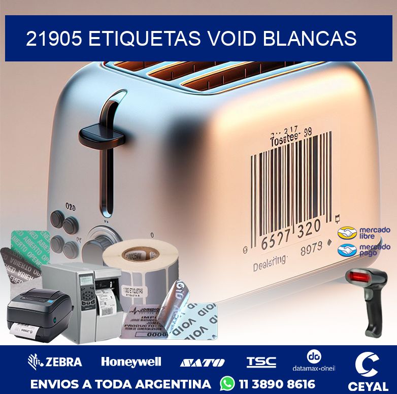 21905 ETIQUETAS VOID BLANCAS