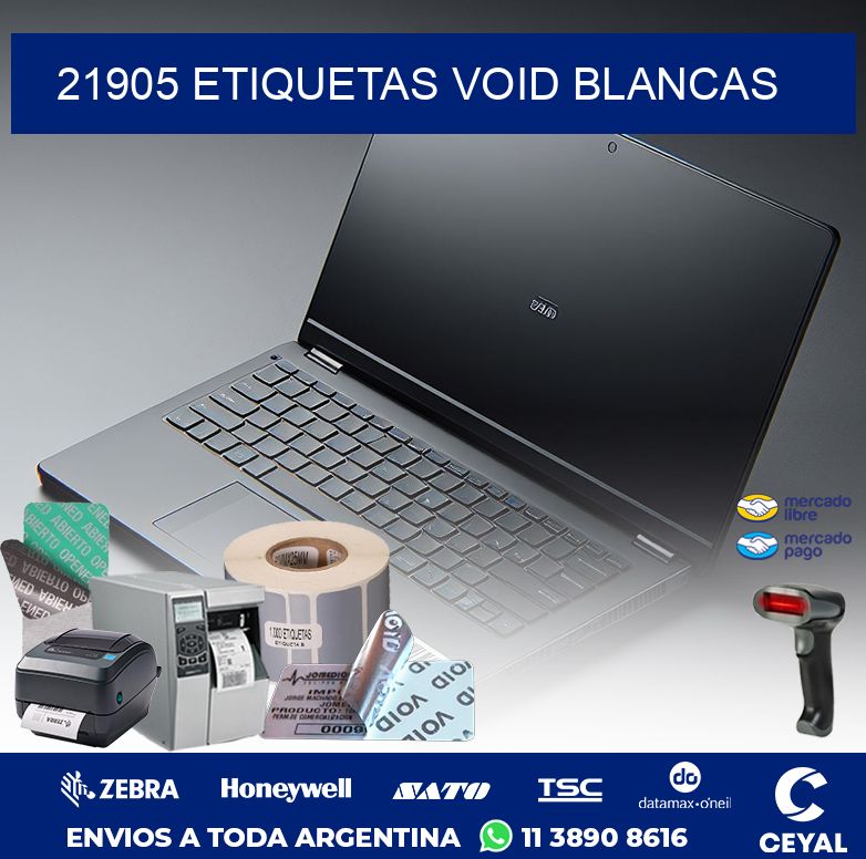 21905 ETIQUETAS VOID BLANCAS