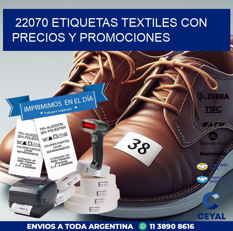 22070 ETIQUETAS TEXTILES CON PRECIOS Y PROMOCIONES