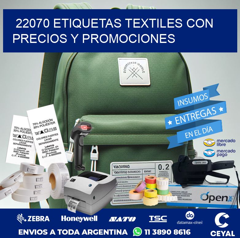 22070 ETIQUETAS TEXTILES CON PRECIOS Y PROMOCIONES