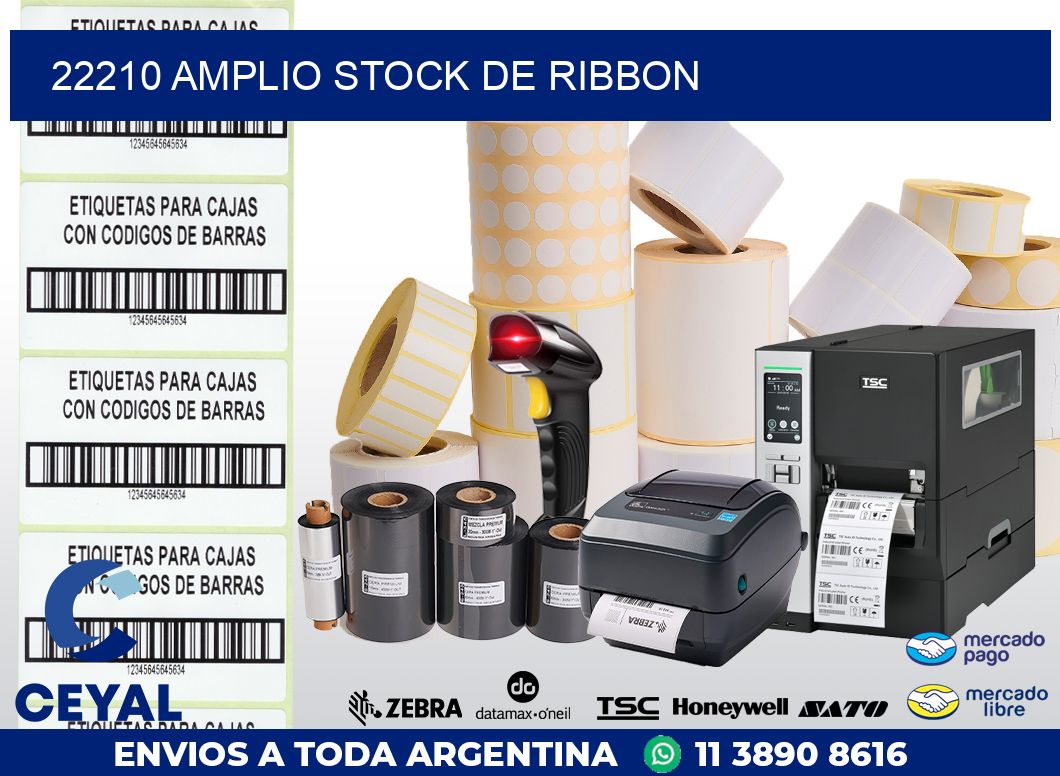 22210 AMPLIO STOCK DE RIBBON