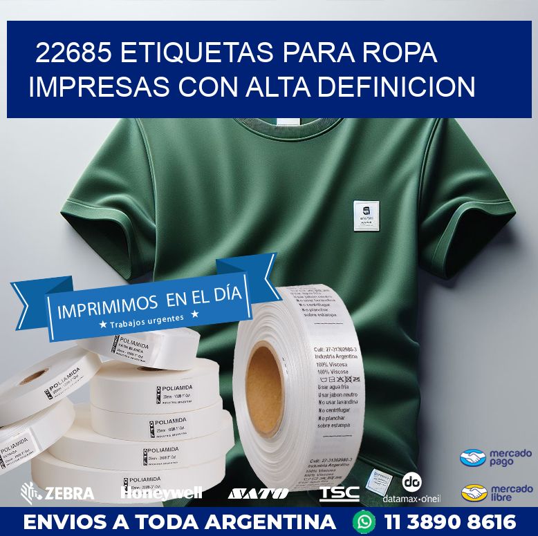 22685 ETIQUETAS PARA ROPA IMPRESAS CON ALTA DEFINICION