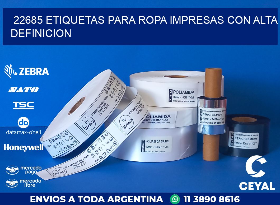 22685 ETIQUETAS PARA ROPA IMPRESAS CON ALTA DEFINICION