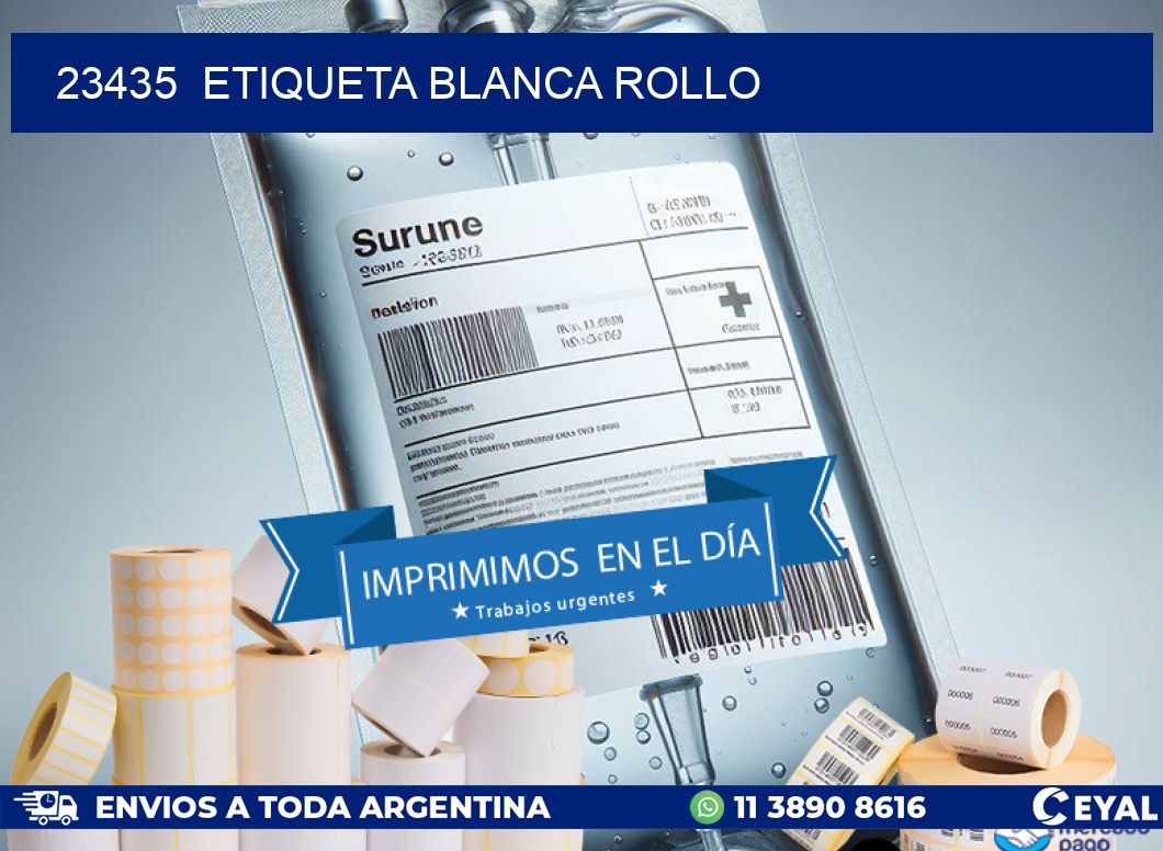 23435  etiqueta blanca rollo