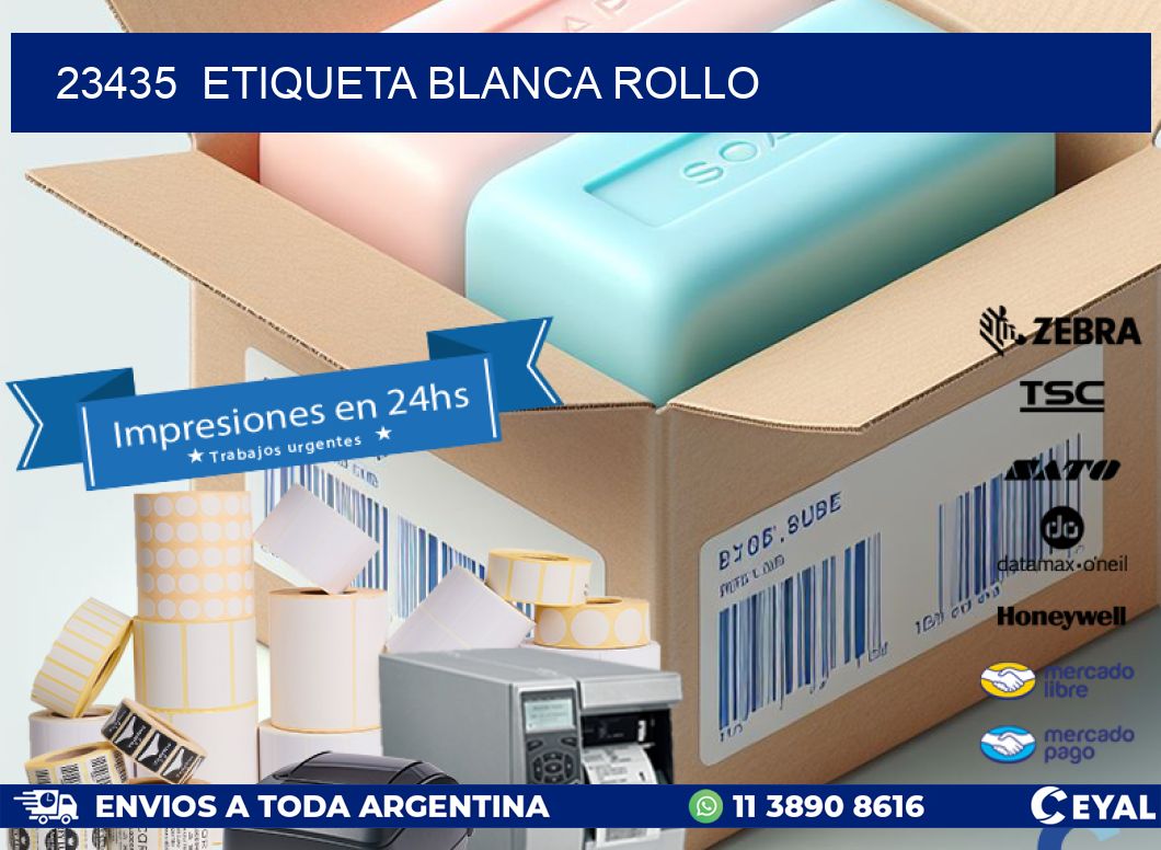23435  etiqueta blanca rollo