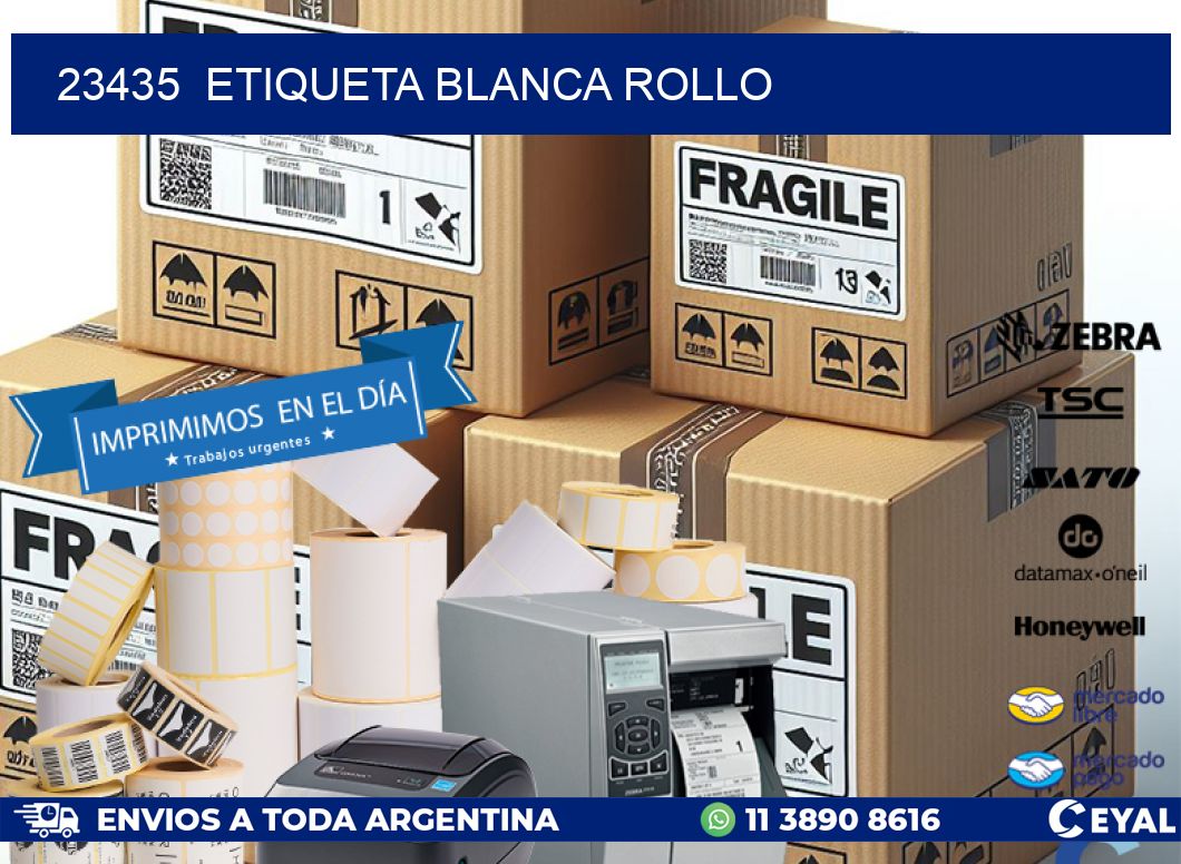 23435  etiqueta blanca rollo