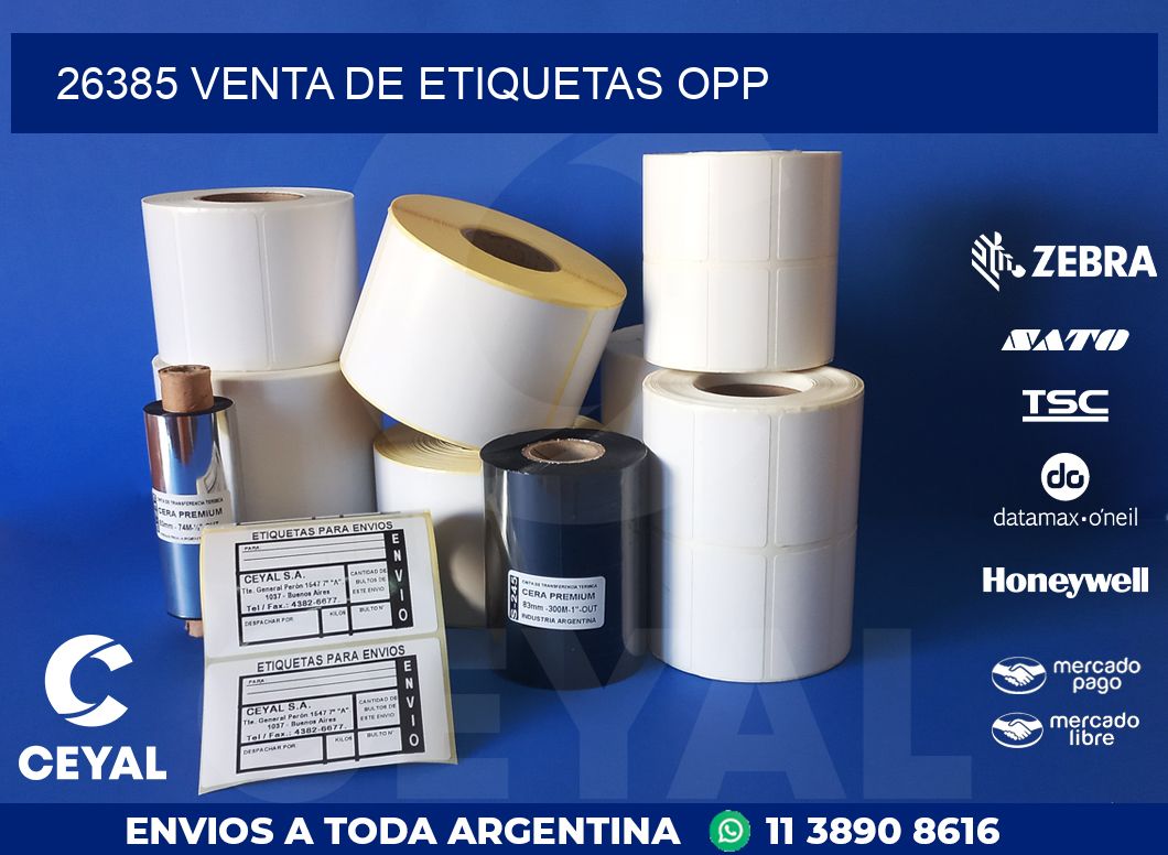 26385 VENTA DE ETIQUETAS OPP