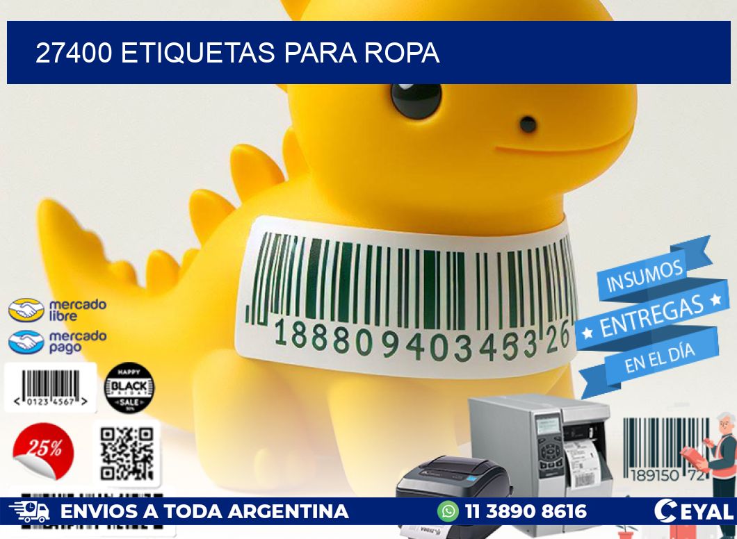 27400 Etiquetas para ropa