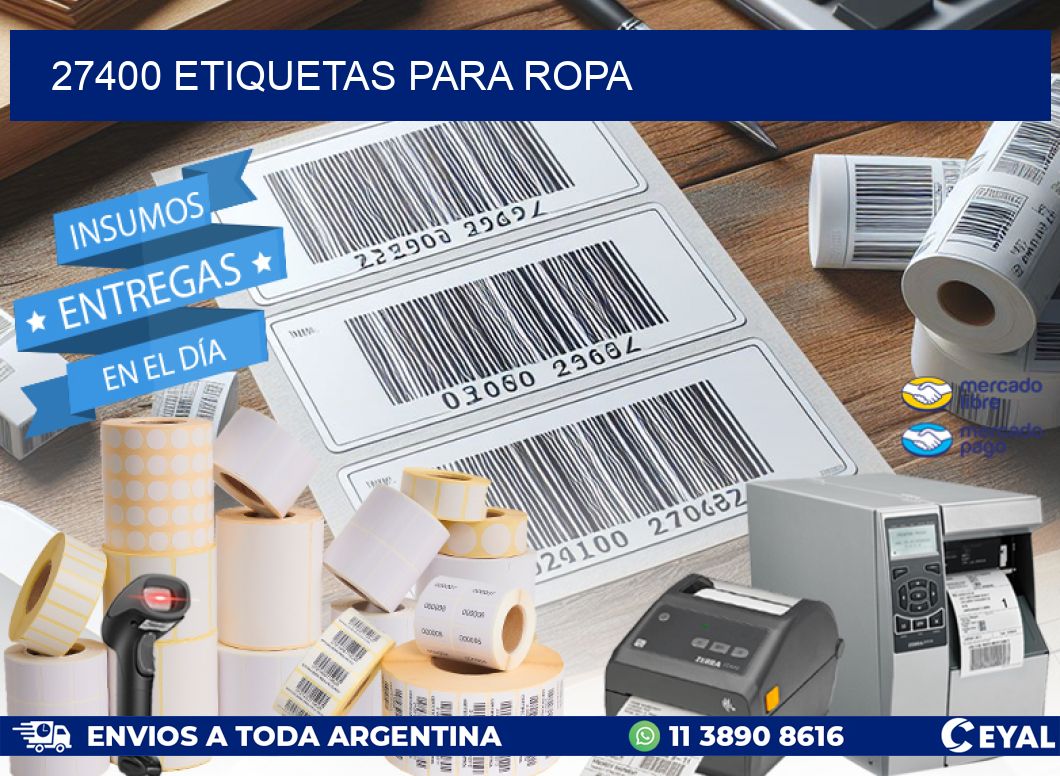 27400 Etiquetas para ropa