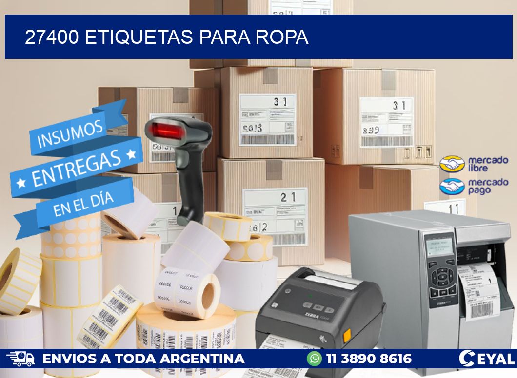 27400 Etiquetas para ropa