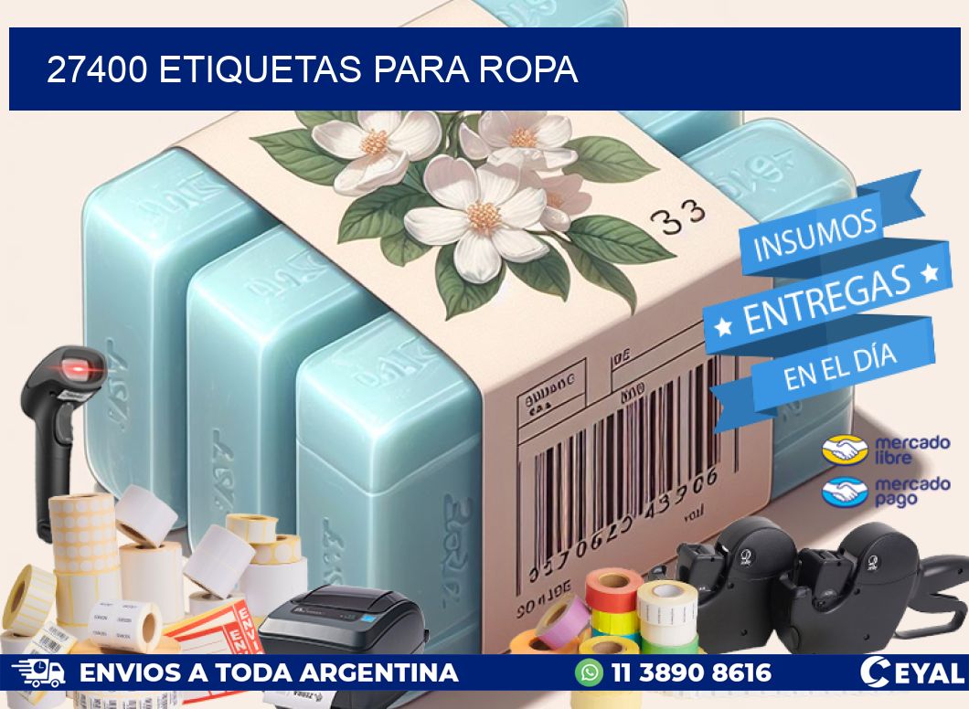 27400 Etiquetas para ropa