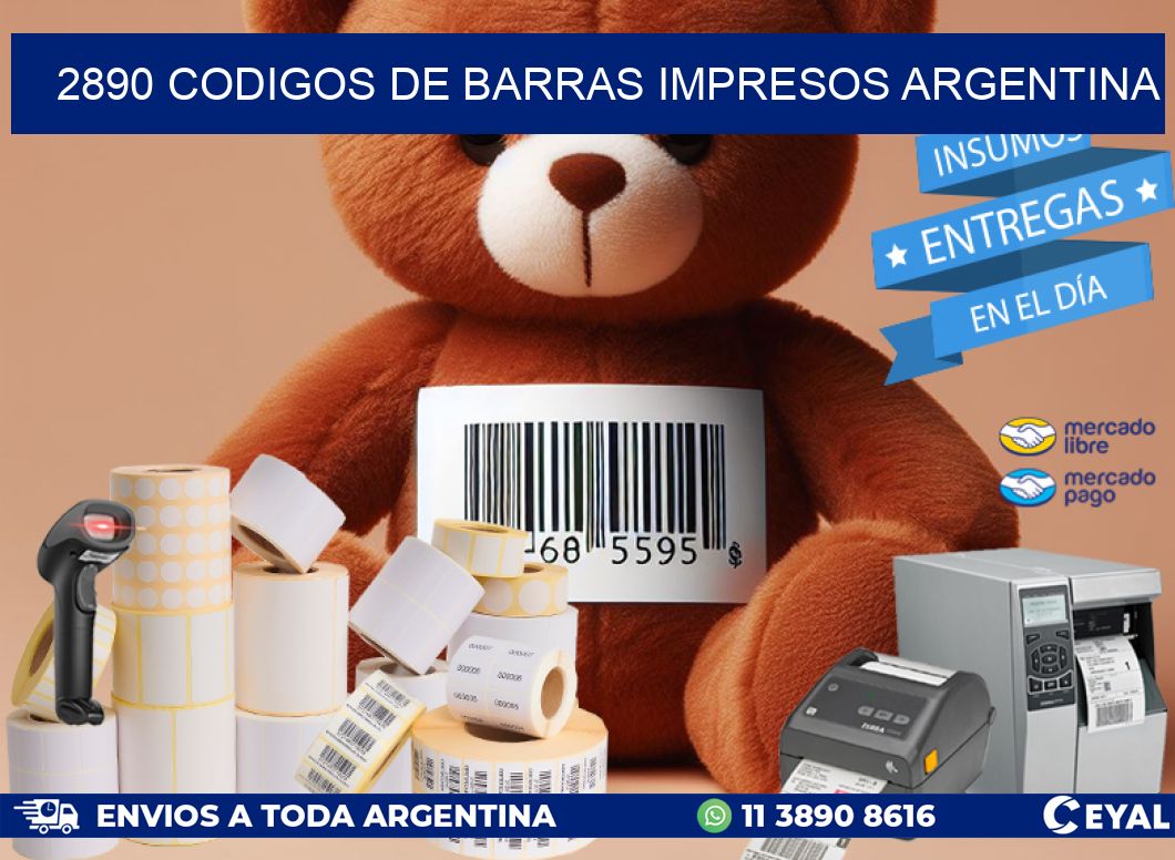 2890 Codigos de barras impresos Argentina