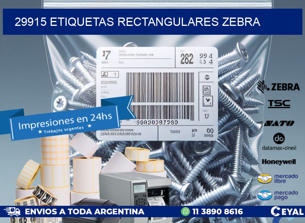 29915 etiquetas rectangulares zebra