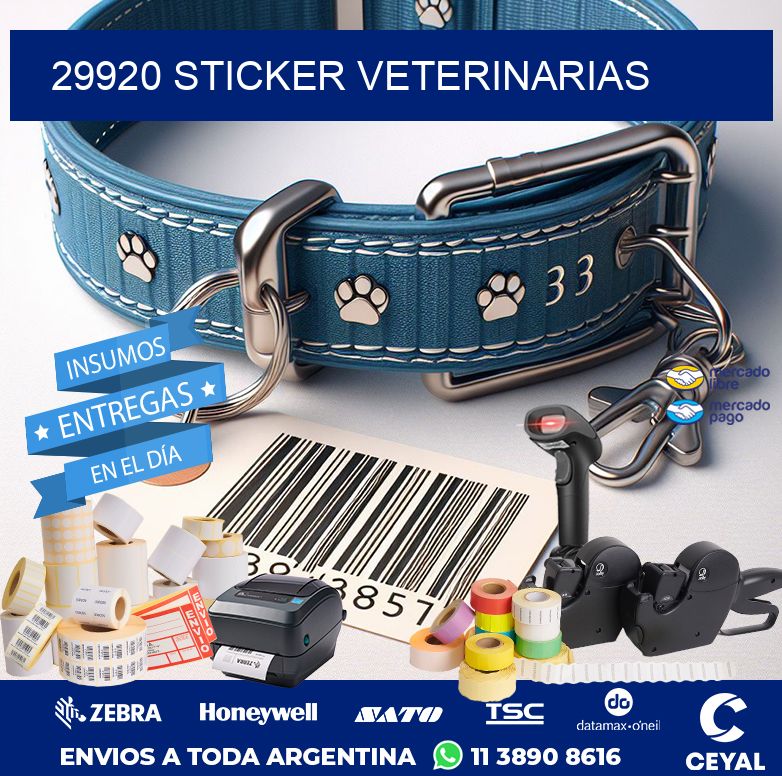 29920 STICKER VETERINARIAS