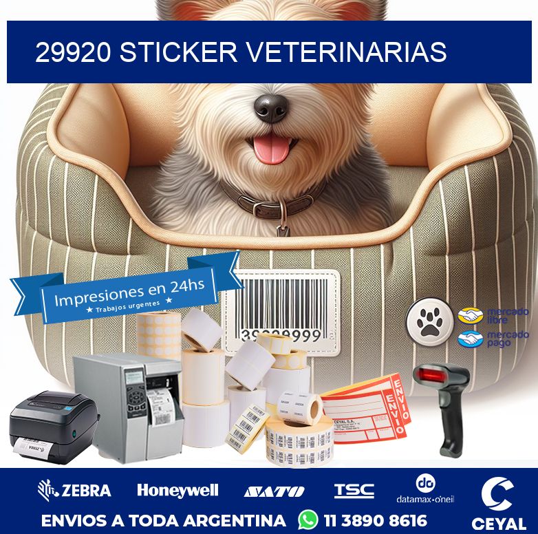 29920 STICKER VETERINARIAS