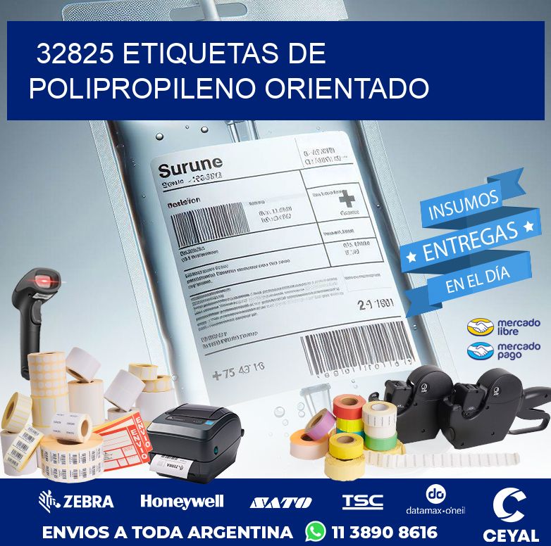 32825 ETIQUETAS DE POLIPROPILENO ORIENTADO