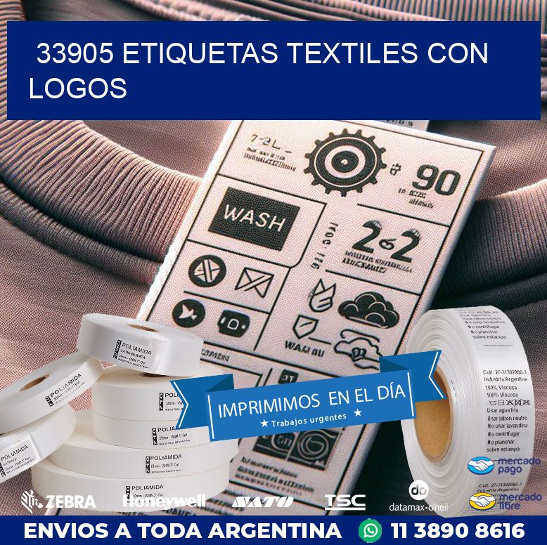 33905 ETIQUETAS TEXTILES CON LOGOS