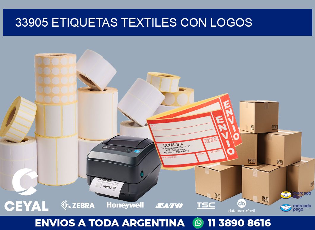 33905 ETIQUETAS TEXTILES CON LOGOS