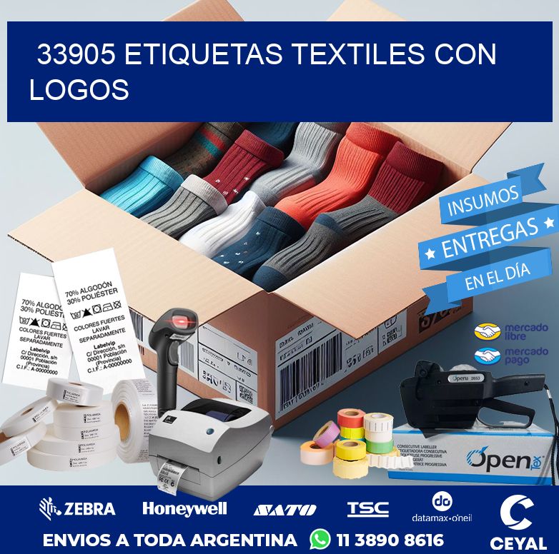 33905 ETIQUETAS TEXTILES CON LOGOS
