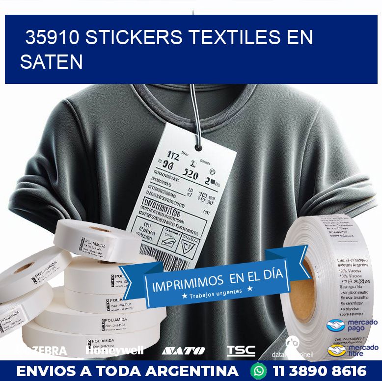 35910 STICKERS TEXTILES EN SATEN