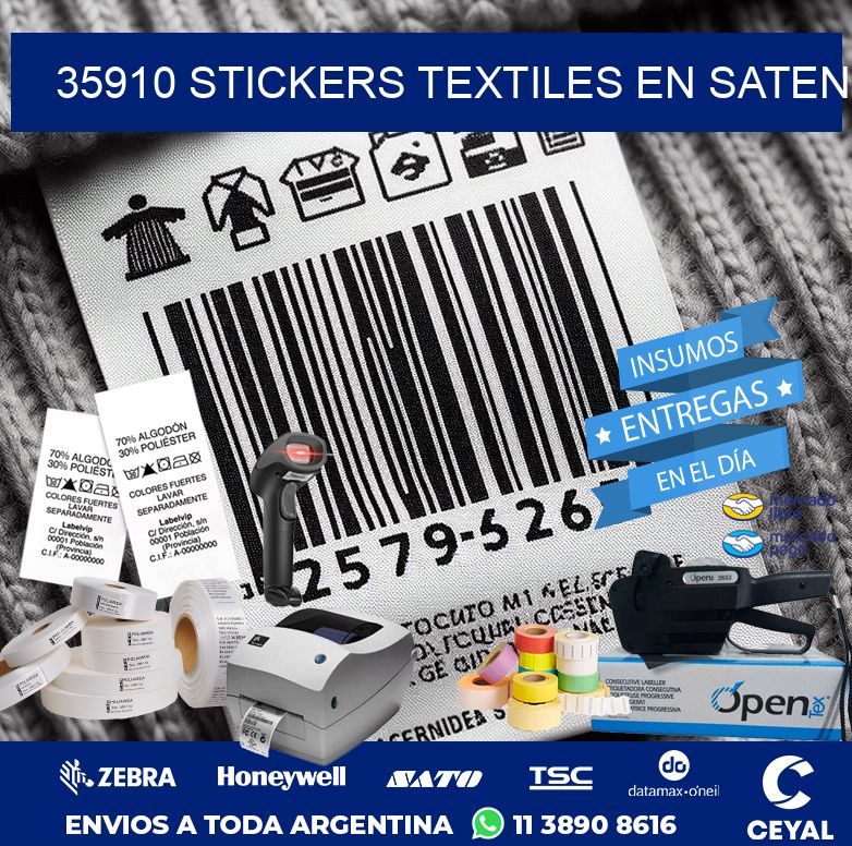 35910 STICKERS TEXTILES EN SATEN