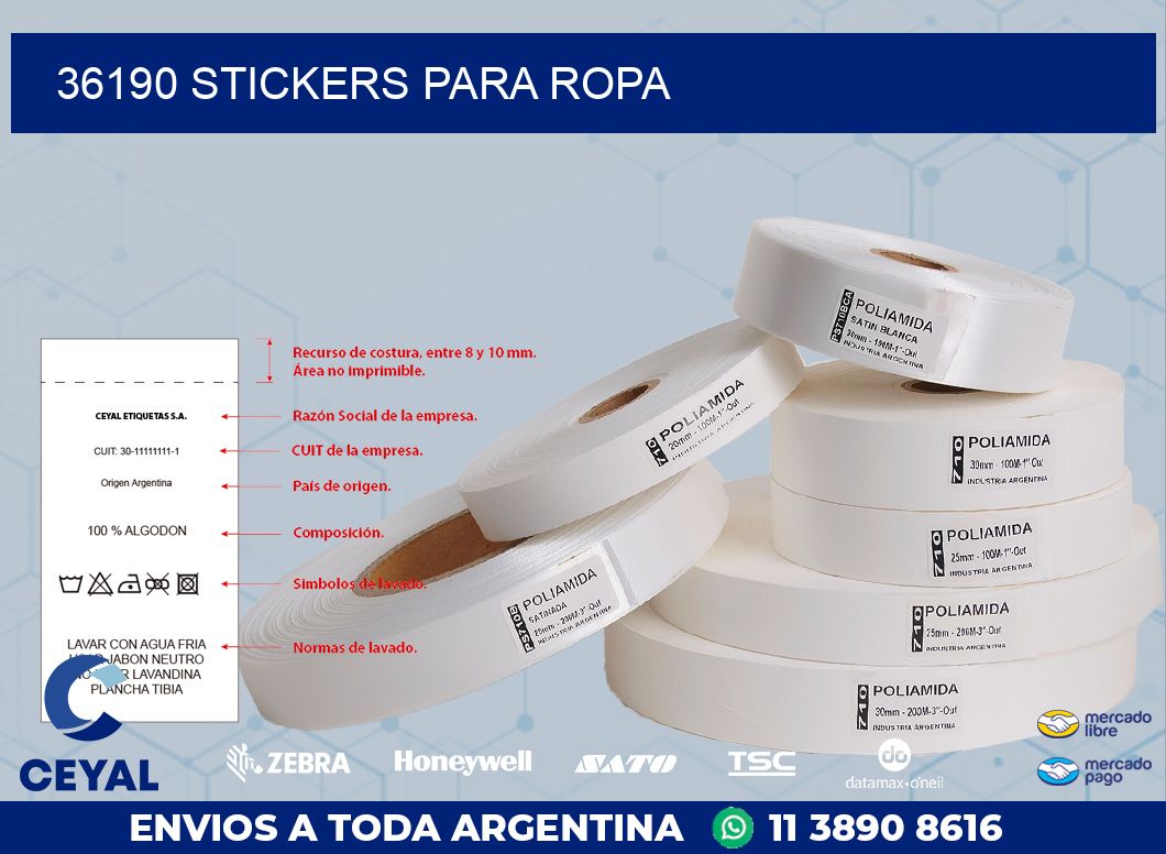 36190 STICKERS PARA ROPA