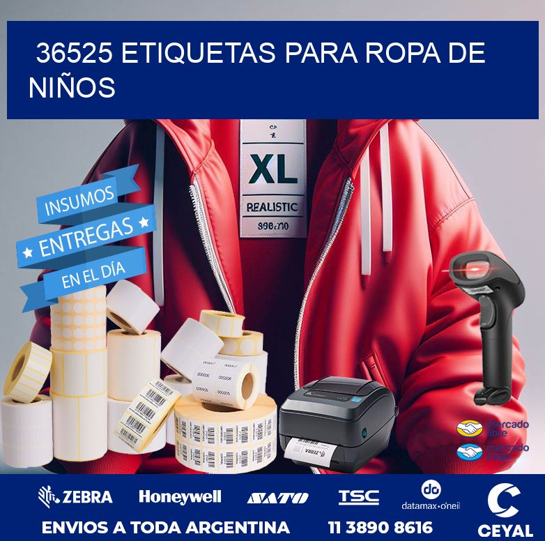 36525 ETIQUETAS PARA ROPA DE NIÑOS