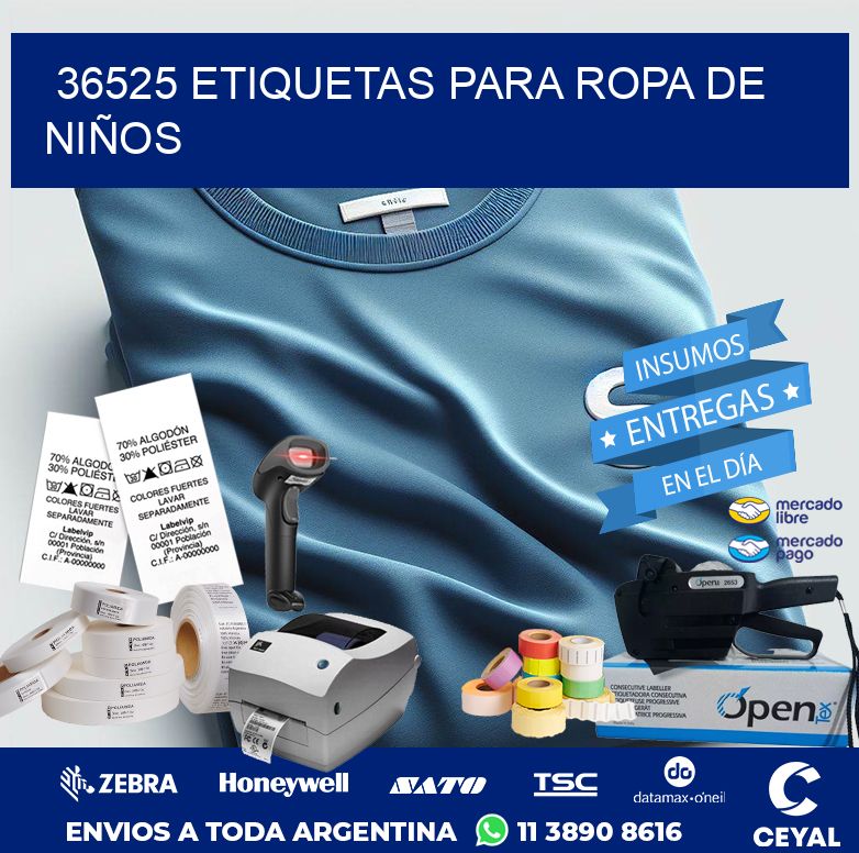 36525 ETIQUETAS PARA ROPA DE NIÑOS