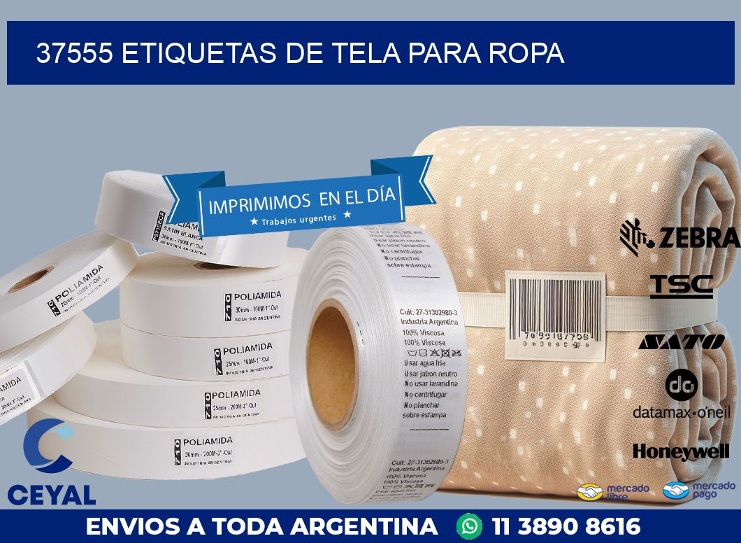 37555 ETIQUETAS DE TELA PARA ROPA