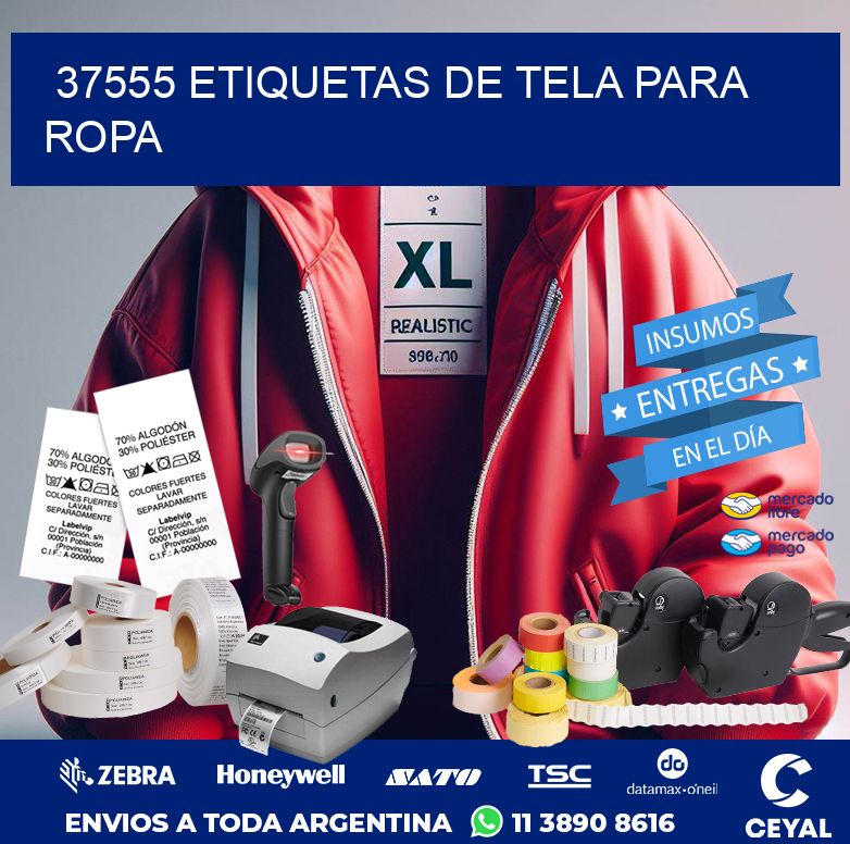 37555 ETIQUETAS DE TELA PARA ROPA