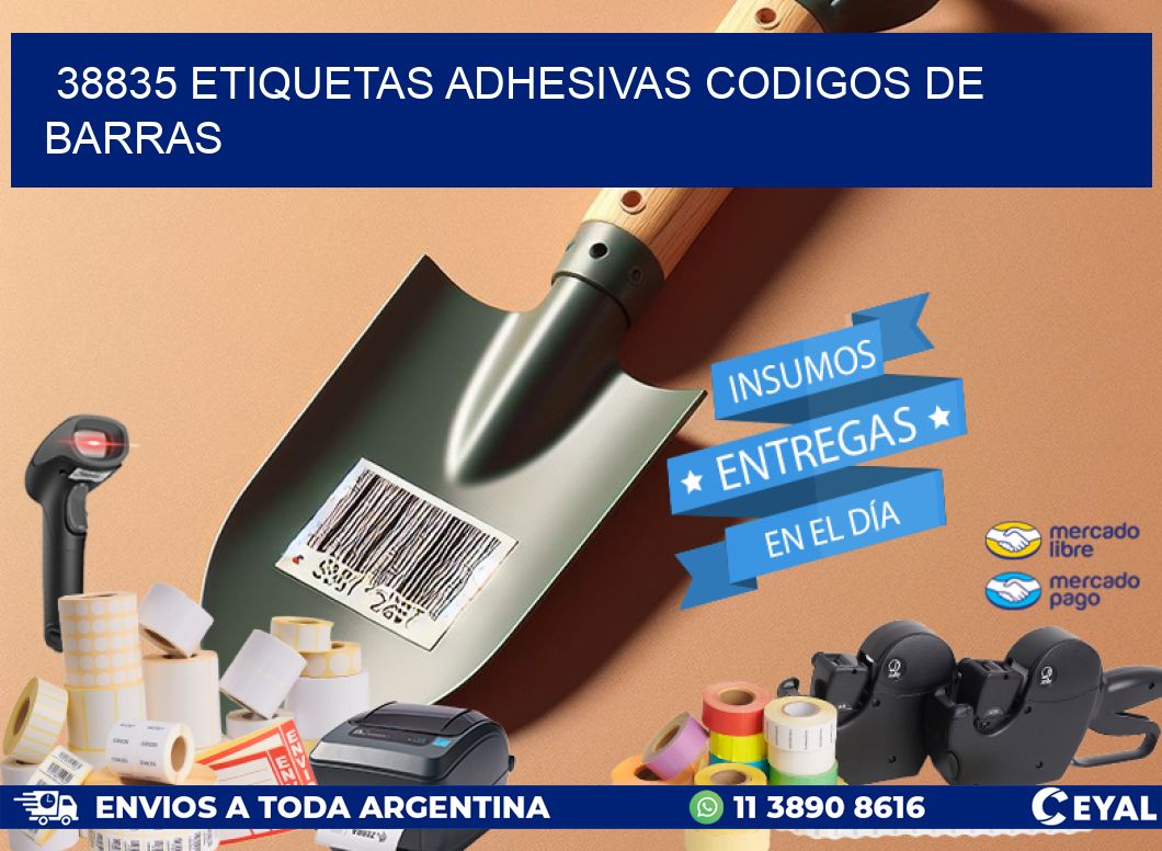 38835 ETIQUETAS ADHESIVAS CODIGOS DE BARRAS