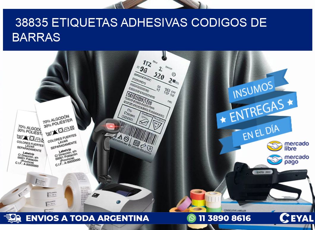 38835 ETIQUETAS ADHESIVAS CODIGOS DE BARRAS