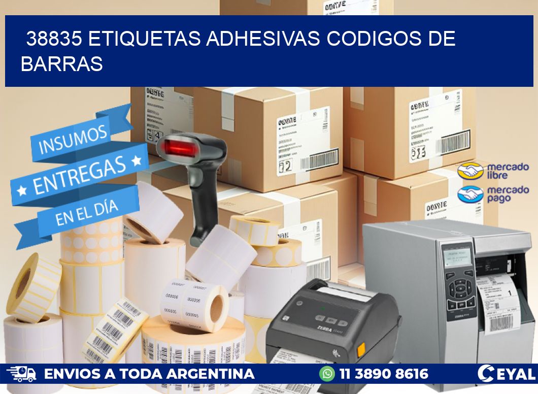 38835 ETIQUETAS ADHESIVAS CODIGOS DE BARRAS