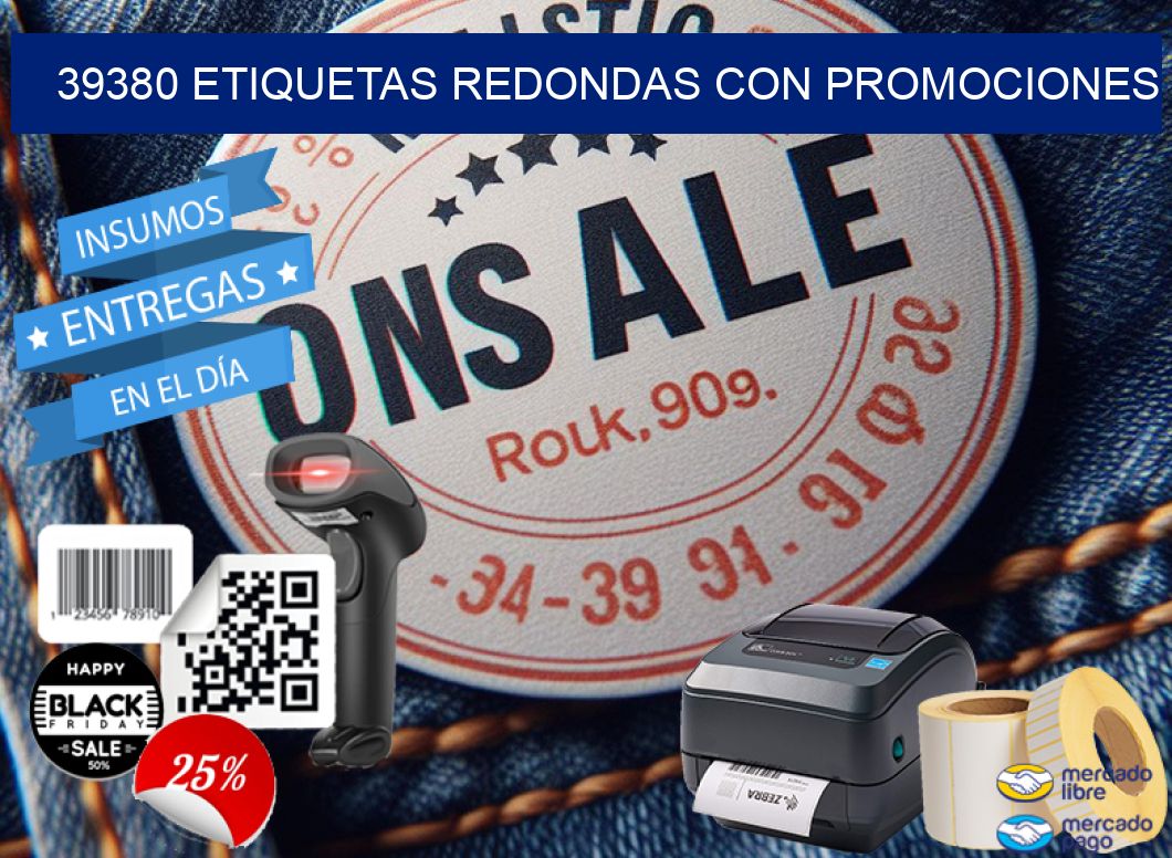 39380 ETIQUETAS REDONDAS CON PROMOCIONES