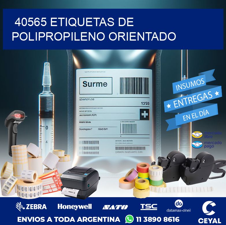 40565 ETIQUETAS DE POLIPROPILENO ORIENTADO